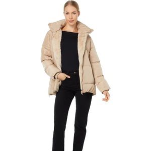 NEW APPARIS Ely Noir faux fur lined puffer